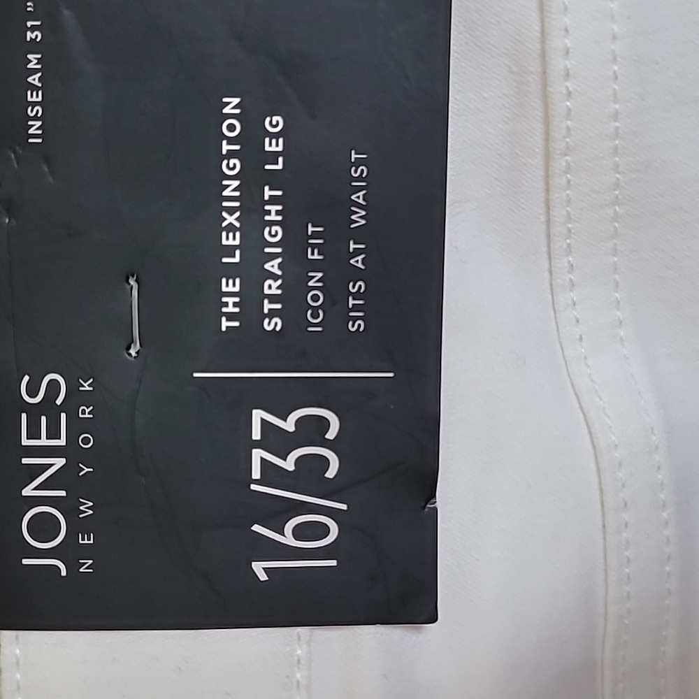 Jones New York White Straight Leg Pants - Picture 4 of 4